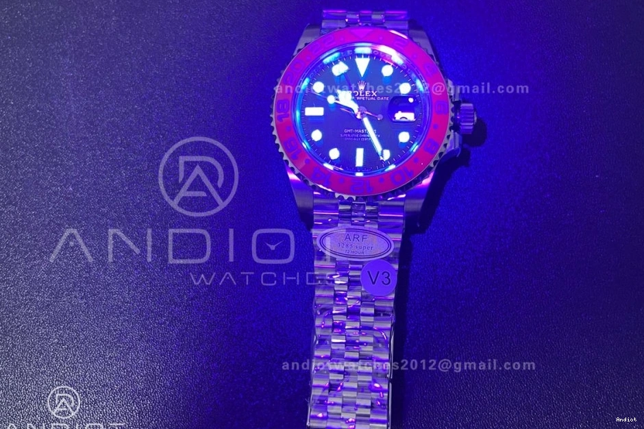 On Bezel Jubilee II 126710 Pepsi V3 Master SS 1:1 ARF Best (UV Bracelet New 904L GMT BLRO SH3285 Upgraded) Edition 0109